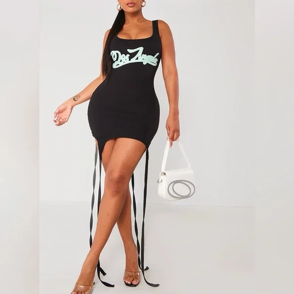 black strappy bodycon dress Black Premium Super Soft Strappy Bodycon Maxi Dress